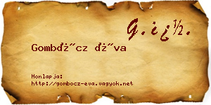 Gombócz Éva névjegykártya